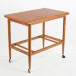 teak trolley with removable tray foldable tabletop from dyrlund accent table per piece arc floor lamp vintage scandinavian chair umbrella carpet cover strip and chairs narrow sofa 150x150