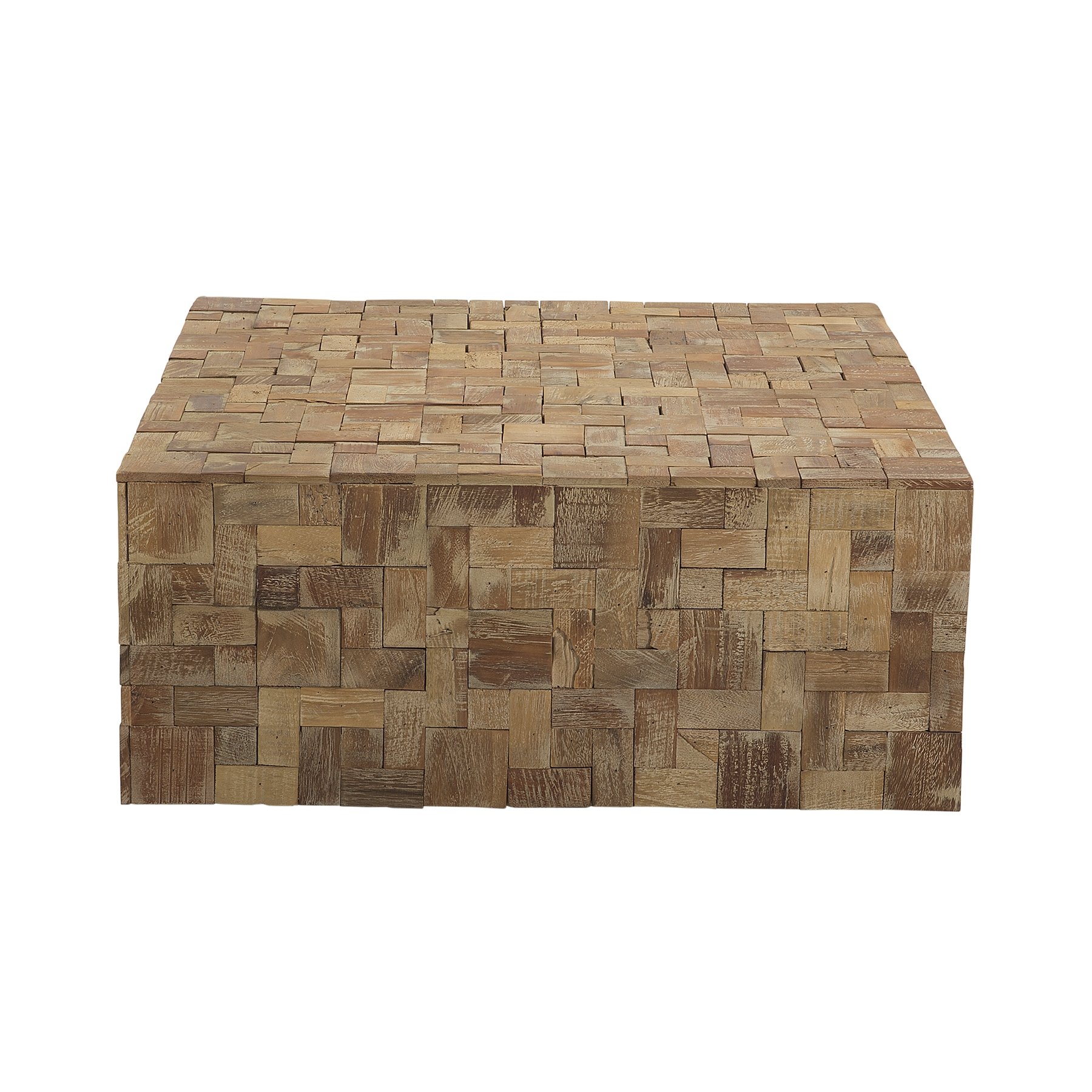 teak wood accent coffee table rectangular mosaic design gambo undef src type whitenosh pieces unique geometric that will fit perfectly into any modern industrial interior