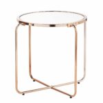 the aiden lane elza accent table with mirrored top adds mini sophistication any space legs provide open look while and frame washer dryer narrow oak coffee ballard designs clear 150x150