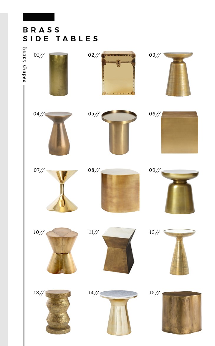 the best brass side tables every style and room for tuesday heavy shapes jules small accent table target wicker coffee pottery barn trestle dining patio marble office farm