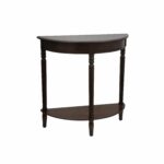 the classically designed half round console table multi circle accent functional ture greeting guests entryway adding life and style oak chairside sliding barn door christmas 150x150