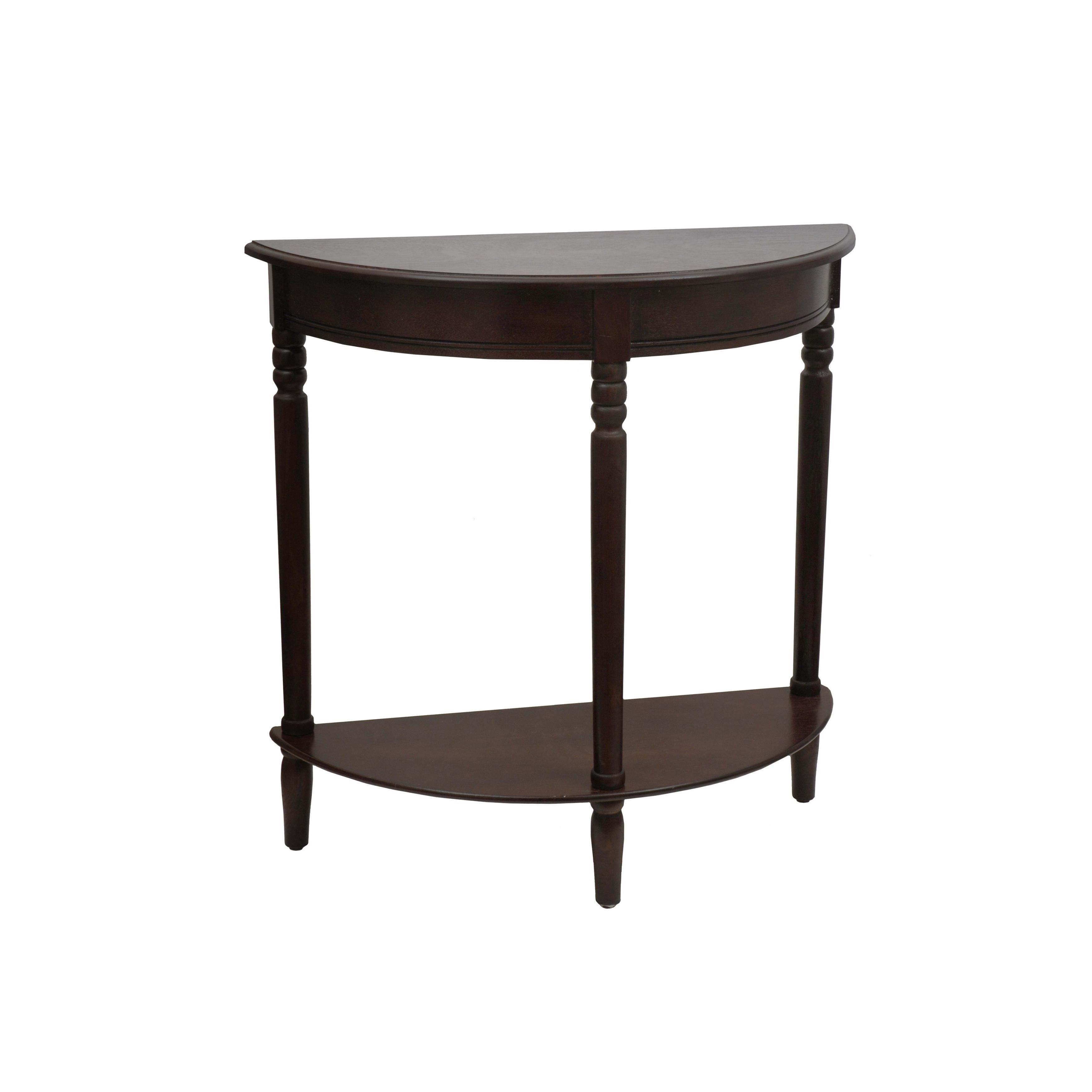 the classically designed half round console table multi circle accent functional ture greeting guests entryway adding life and style oak chairside sliding barn door christmas