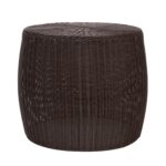the curated nomad tipton brown resin wicker side table free household essentials outdoor shipping today large round dining teak furniture vancouver oak nightstand small lamps very 150x150
