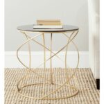 the dynamic curves and chic finish cagney accent table make gold polished addition any cor crafted with iron base black mid century modern cocktail canopy umbrella round 150x150