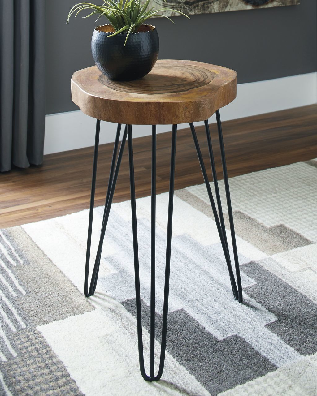 the eversboro brown black accent table available mike furniture target patio dining pier one chairs living room decor top legs rattan drum wicker end tables side lamp entry coffee