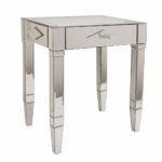 the glamour mirror and decorative details art deco design diamond mirrored accent table are hallmarks side carry motif through fabric target red cabinet small narrow hollywood 150x150