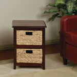 the gray barn arbakka basket storage unit with removable straw table dual braided grass bins morris end baskets espresso free shipping today accent tables ikea coffee larkin small 150x150