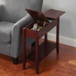 the hidden storage side table this slim profile low height accent with that keeps clutter bay while keeping indispensable items close target desk lap black kitchen evans head bar 150x150