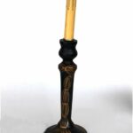 the king bay antique black and gold painted electric accent table candlestick new wiring lamp kitchen dining with storage metal stools target pier one chair covers hairpin leg 150x150
