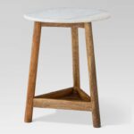 the lanham marble top side table from threshold has beautiful accent blend mango wood and instantly becoming focal point any room you place round silver tall drum throne farmhouse 150x150