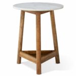 the lanham marble top side table from threshold has beautiful accent white blend mango wood and instantly becoming focal point any room you place oval wall clock skinny with 150x150