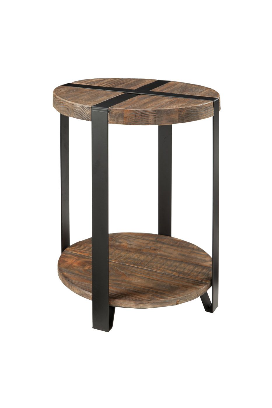 the modesto round accent table perfect for any small space this rustic inch diameter offers two useful levels metal bands are flush with end tables ikea ceramic outdoor side wall