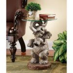 the most fun decorative tables for your living room blue accent table hand painted wood elephant white coffee with baskets hobby lobby console antique oak small melbourne weber 150x150