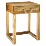 the natural wood tones and rope handle this accent table threshold espresso will casual beach vibe bedroom living room industrial end with drawer tall patio dining console antique 150x150