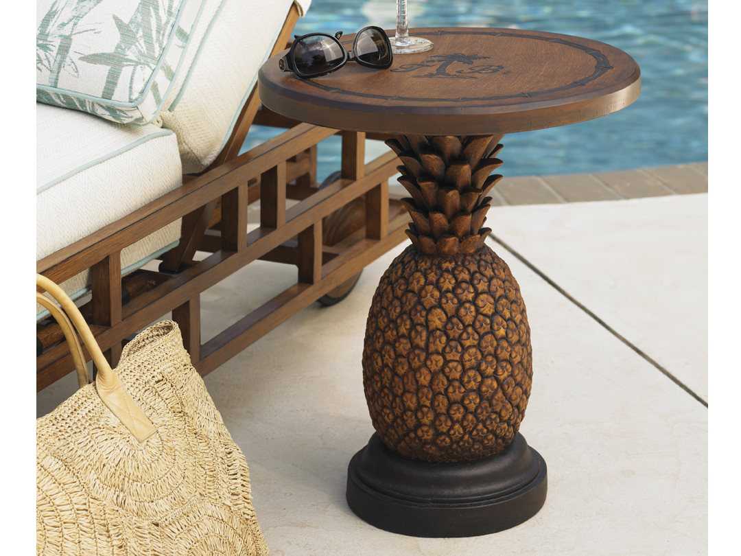 the outrageous great pineapple end table gallery jockboymusic tommy bahama outdoor alfresco living aluminum hover zoom large base lamps wicker side skinny white nightstand green