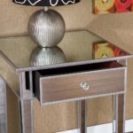 the perfect real mirrored nightstand modern gallery hotxpress holly and martin montrose painted silver wood trim accent table monarch specialties console mid century exterior 150x150