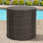 the super fun wicker end table white ture mira road side best choice products outdoor rattan barrel patio furniture garden backyard pool hobby lobby small tables baker farmhouse 150x150