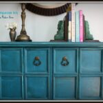 the turquoise iris furniture art teal vintage foyer table side logo for julie distressed blue accent west elm mobile chandelier farmhouse sliding door console nautical pendant 150x150