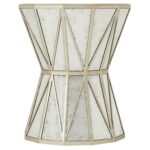 theodore alexander dozen leaves silver leaf antique mirror accent product table kathy kuo home view full size ikea black cube storage wood stump coffee set nesting tables wall 150x150