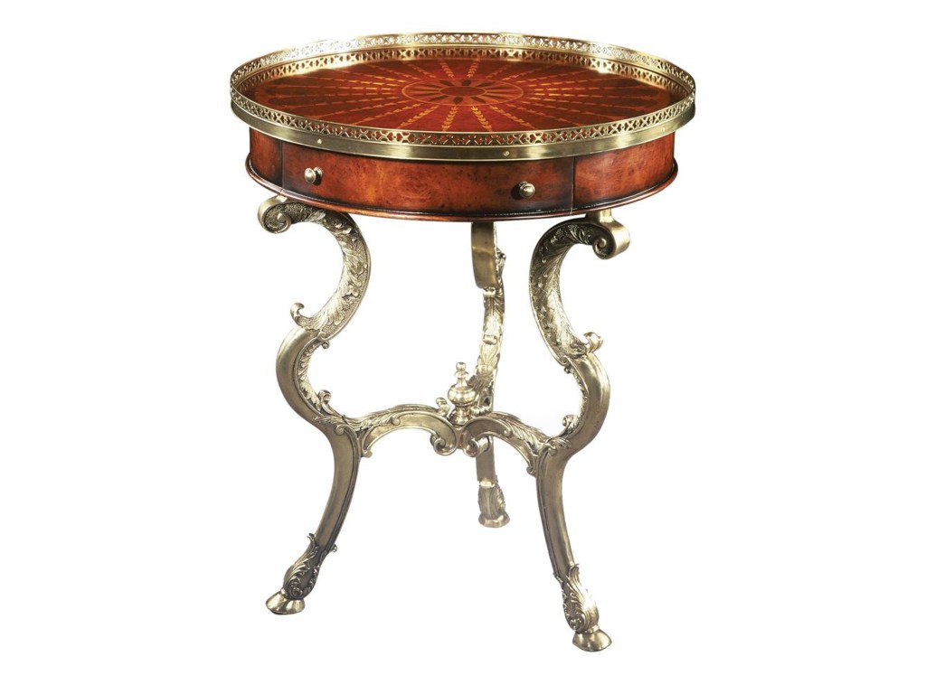 theodore alexander tables round brass lamp end table products color accent tablesround marble set chair patio inch cover outdoor storage cabinet waterproof furniture pieces drop