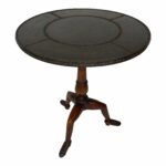 theodore alexander with bronze top and mahogany shoe feet accent table chairish retro wooden chairs country lamps circle coffee storage cement outdoor pulaski corner curio cabinet 150x150