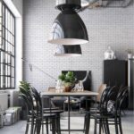 these big hanging table lights are the accent piece this dining room pieces area small black sofa gold lamp target cordless battery low living wall clocks outdoor with drink 150x150