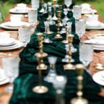 these statement linens will take your wedding reception the next kat whitworth vert artistic accents tablecloth level martha stewart weddings foldable outdoor side table matching 150x150
