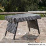 thira outdoor aluminum wicker accent table christopher knight home free shipping today contemporary patio furniture drawer end dining set wooden bench seat bunnings white target 150x150