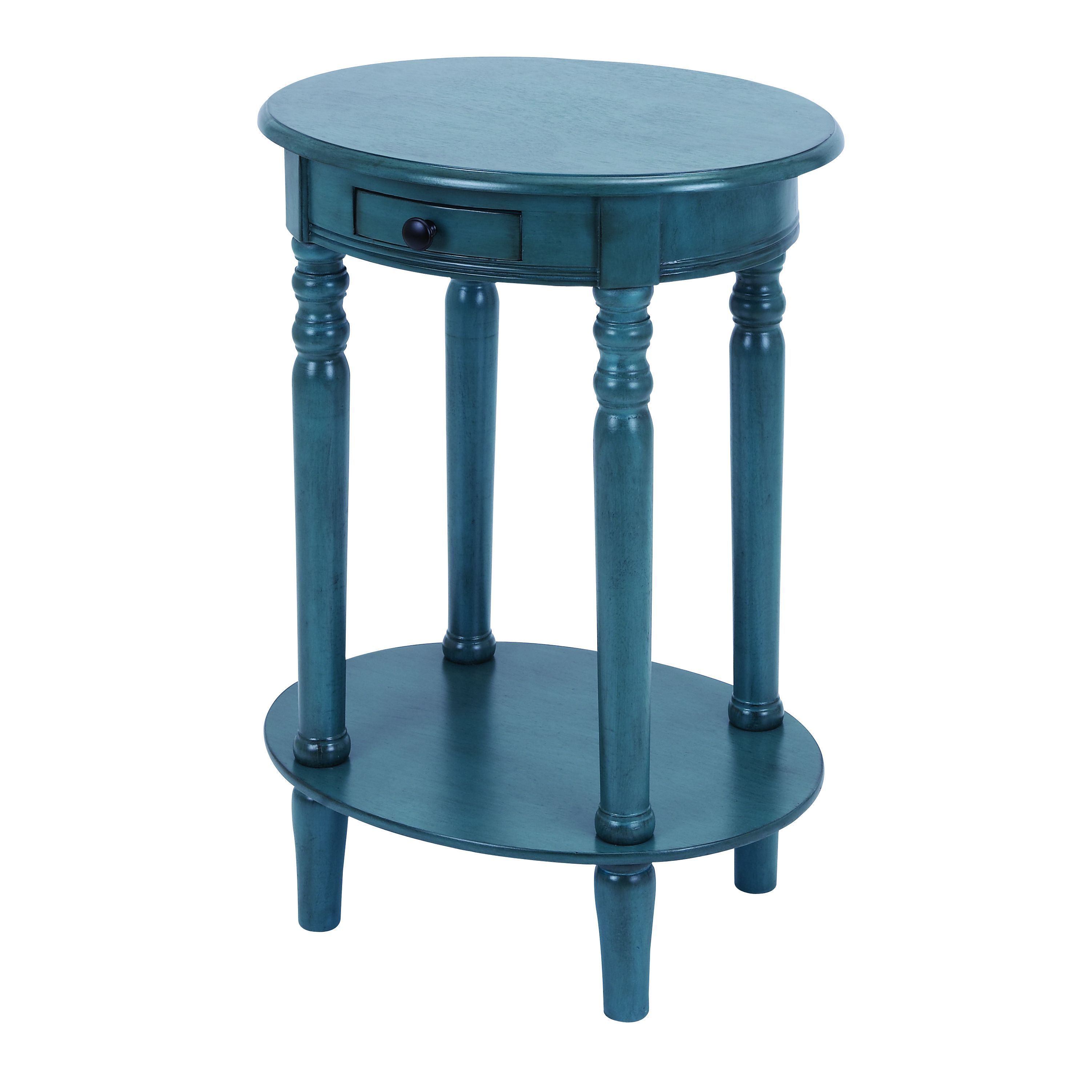 this vintage style accent table fit for lavish countryside home metal the handcrafted wood bright and polished blue beautiful aqua marine small white gloss console coffee with