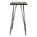 three hands bronze metal accent table the end tables kitchen with chairs hooker pottery barn legs gray and white coffee rustic furniture square marble top homebase garden 150x150