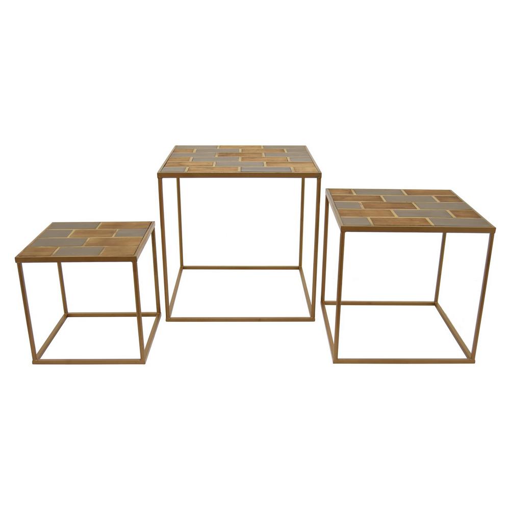 three hands brown wood and metal accent tables coffee table sets rattan furniture white crystal lamp modern sideboard lucite pedestal round toronto patio end world market umbrella
