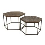 three hands brown wood metal accent table set coffee tables and sets the white crystal lamp outdoor furniture collections black nest magazine side rowico wicker modern sideboard 150x150