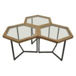 three hands metal accent table finished brown set end tables small tall plastic garden and chairs glass sofa side inch square tablecloth triangle nesting acrylic furniture living 150x150