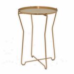 three hands round metal accent table bronze free shipping tables today small marble coffee upcycled patio sun shades pottery barn glass console modern top hooker end winchester 150x150