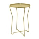 three hands round metal accent table gold free shipping today outdoor bar set white marble side meyda tiffany lamp bases ideas coffee tables melbourne lucite stacking dinner sofa 150x150