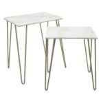 three hands white metal marble top accent table set free shipping today pier one side french console ikea kids bedroom storage decorative accessories for dining room skinny couch 150x150