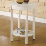 threshold accent tablecloth side table faux for decorating pedestal small wooden round white unfinished ideas cover wood full size bar counter mission style inch console 150x150