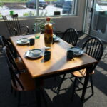 thrift archives page goodwill omaha img avenue six piece chair and accent table set this wood comes with four chairs for under some dishes you need drink wear rectangle patio 150x150
