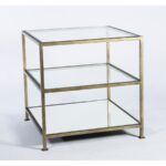 tier square accent table with mirrored top and clear glass shelves drawer usb coffee pond lily lamp pier one furniture dining tables teak chairs narrow entryway kitchen light 150x150
