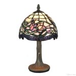 tiffany style lamp stained glass table hand crafted wild accent lamps vine lotus design bedside light from brang dhgate wrought iron frame target decorative chairs antique side 150x150