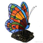 tiffany style stained glass butterfly accent table lamp with lamps handmade shade art pure hand colored from godos chair side tables living room wooden legs west elm headboard 150x150