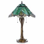 tiffany style stained glass victorian sea green crystal lace tall chloe accent table lamp pottery barn circle couch covers garden and chairs narrow corner furniture chests 150x150