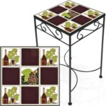 tile accent table wine and grapes burgundy tall metal more views square sofa with storage drawers sea glass lamp hobby lobby tables target furniture coffee pine nightstands 150x150
