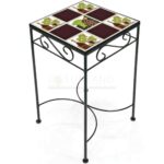tile accent table wine and grapes burgundy tall square metal glass pendant shades grey patio furniture carpet door strip inn antique coffee legs white couch covers pier imports 150x150
