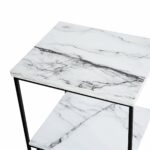 tilly lin faux marble side table water resistant accent end with lower shelf for living room old wood tables dining cover set runner and placemats small furniture battery run 150x150