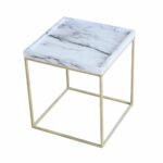 tilly lin modern accent faux marble top end table gold legs small side for living room black metal frame carrara kitchen dining drummer throne chair target with drawer corner 150x150