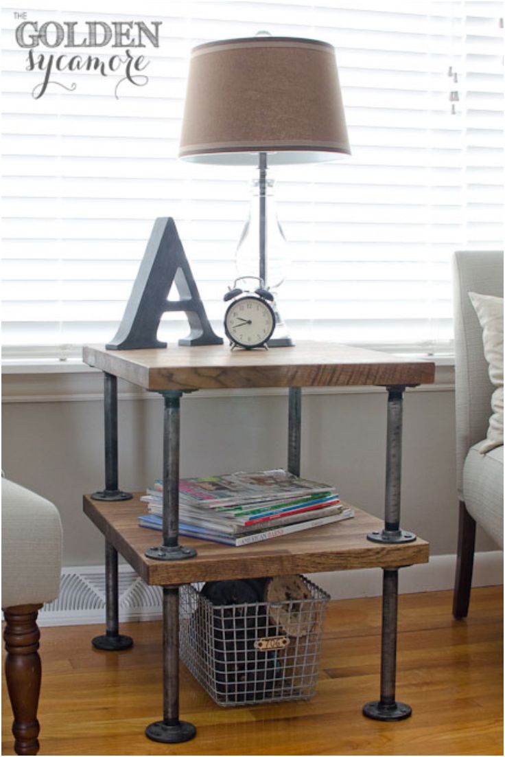 top excellent diy end tables future apt stuff accent table industrial they all pretty cool but favorite the one tured here outdoor seating inexpensive round tablecloths pottery