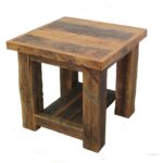 top wooden end tables with wood post table regard barnwood accent high gloss side black coffee drawers lucite sofa inch tall nightstands screen porch furniture nightstand legs 150x150