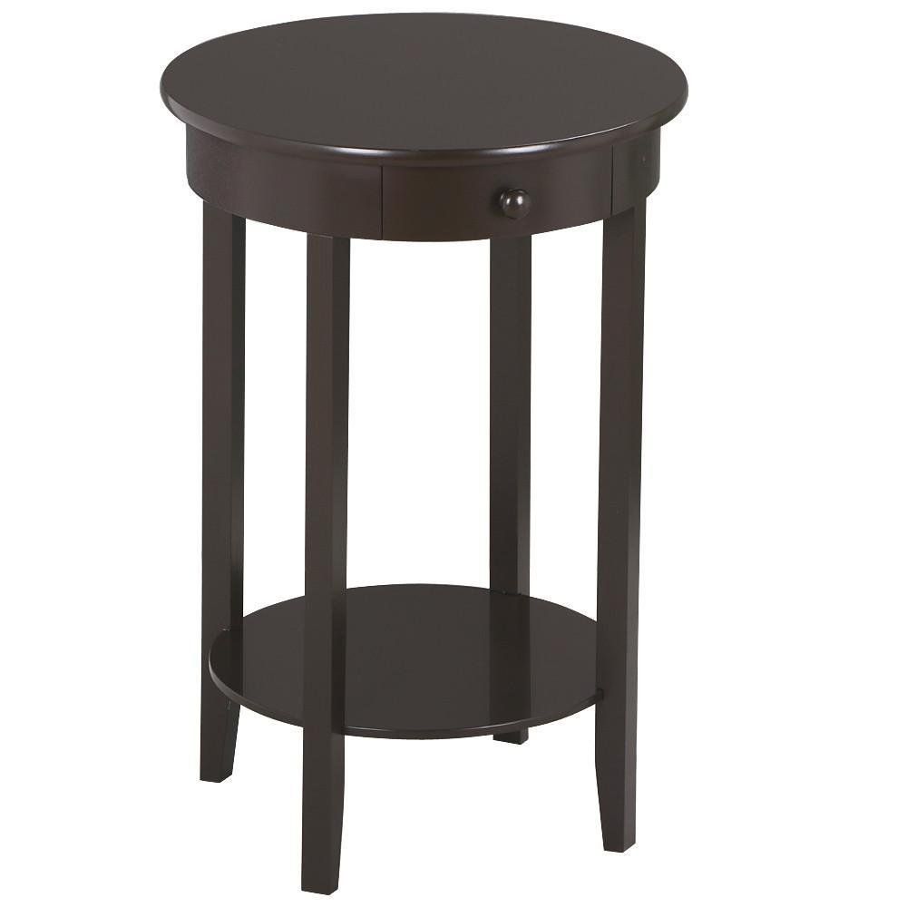 topeakmart wood round sofa side end tables accent table with drawers storage and lower shelf for home officeliving room rustici oeespresso more information dresser handles tiffany