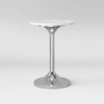toulon marble top pedestal accent table white silver assembly target required project grey monarch specialties end wicker side indoor retro round glass lamps for bedroom coffee 150x150